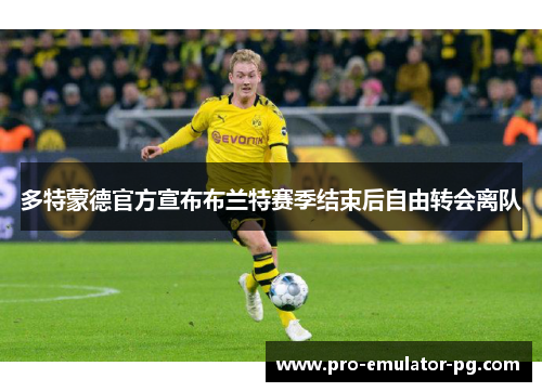 多特蒙德官方宣布布兰特赛季结束后自由转会离队